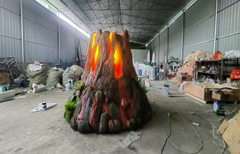 Amusement park mini golf course fiberglass volcano decorative